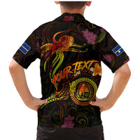 Nauru Family Matching Mermaid Dress and Hawaiian Shirt Octopus Plumeria Polynesian Tattoo DT02 - Polynesian Pride