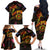 Nauru Family Matching Off The Shoulder Long Sleeve Dress and Hawaiian Shirt Octopus Plumeria Polynesian Tattoo