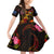 Nauru Family Matching Off Shoulder Short Dress and Hawaiian Shirt Octopus Plumeria Polynesian Tattoo
