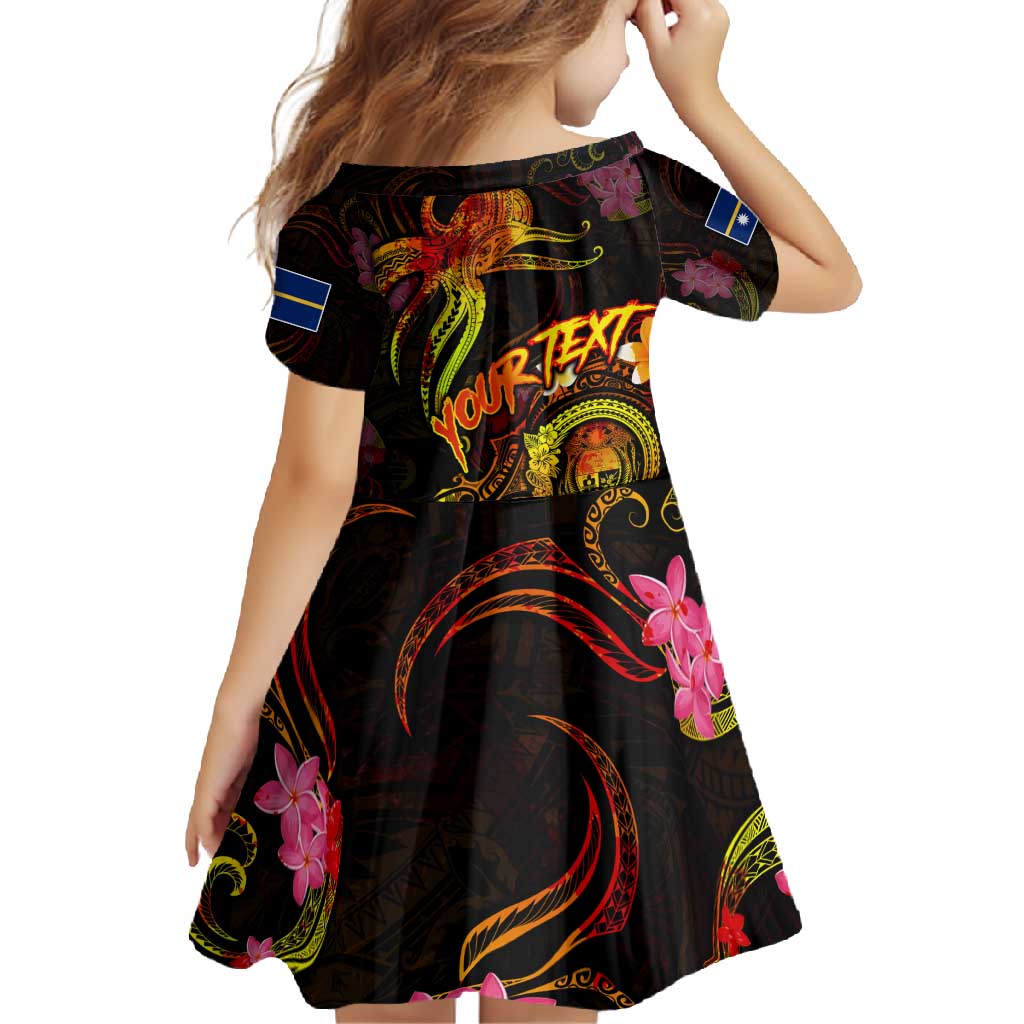 Nauru Family Matching Tank Maxi Dress and Hawaiian Shirt Octopus Plumeria Polynesian Tattoo DT02 - Polynesian Pride