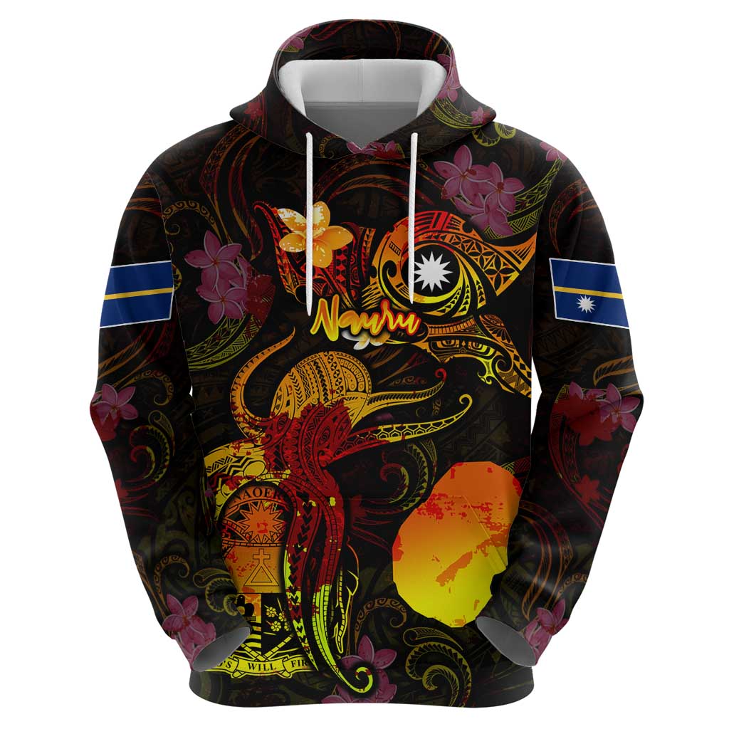 Nauru Hoodie Octopus Plumeria Polynesian Tattoo