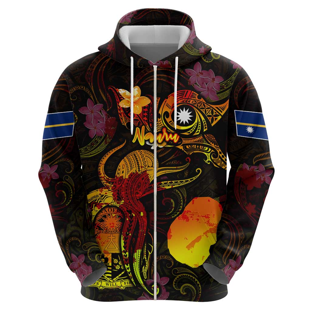 Nauru Hoodie Octopus Plumeria Polynesian Tattoo