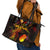 Nauru Leather Tote Bag Octopus Plumeria Polynesian Tattoo