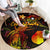 Nauru Round Carpet Octopus Plumeria Polynesian Tattoo