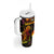 Nauru Tumbler With Handle Octopus Plumeria Polynesian Tattoo