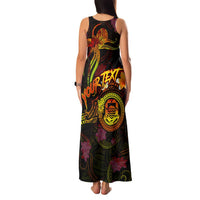 Tuvalu Family Matching Tank Maxi Dress and Hawaiian Shirt Octopus Plumeria Polynesian Tattoo DT02 - Polynesian Pride
