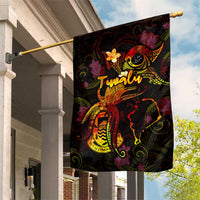 Tuvalu Garden Flag Octopus Plumeria Polynesian Tattoo