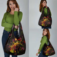 Tuvalu Grocery Bag Octopus Plumeria Polynesian Tattoo
