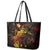 Tuvalu Leather Tote Bag Octopus Plumeria Polynesian Tattoo
