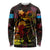 Tuvalu Long Sleeve Shirt Octopus Plumeria Polynesian Tattoo