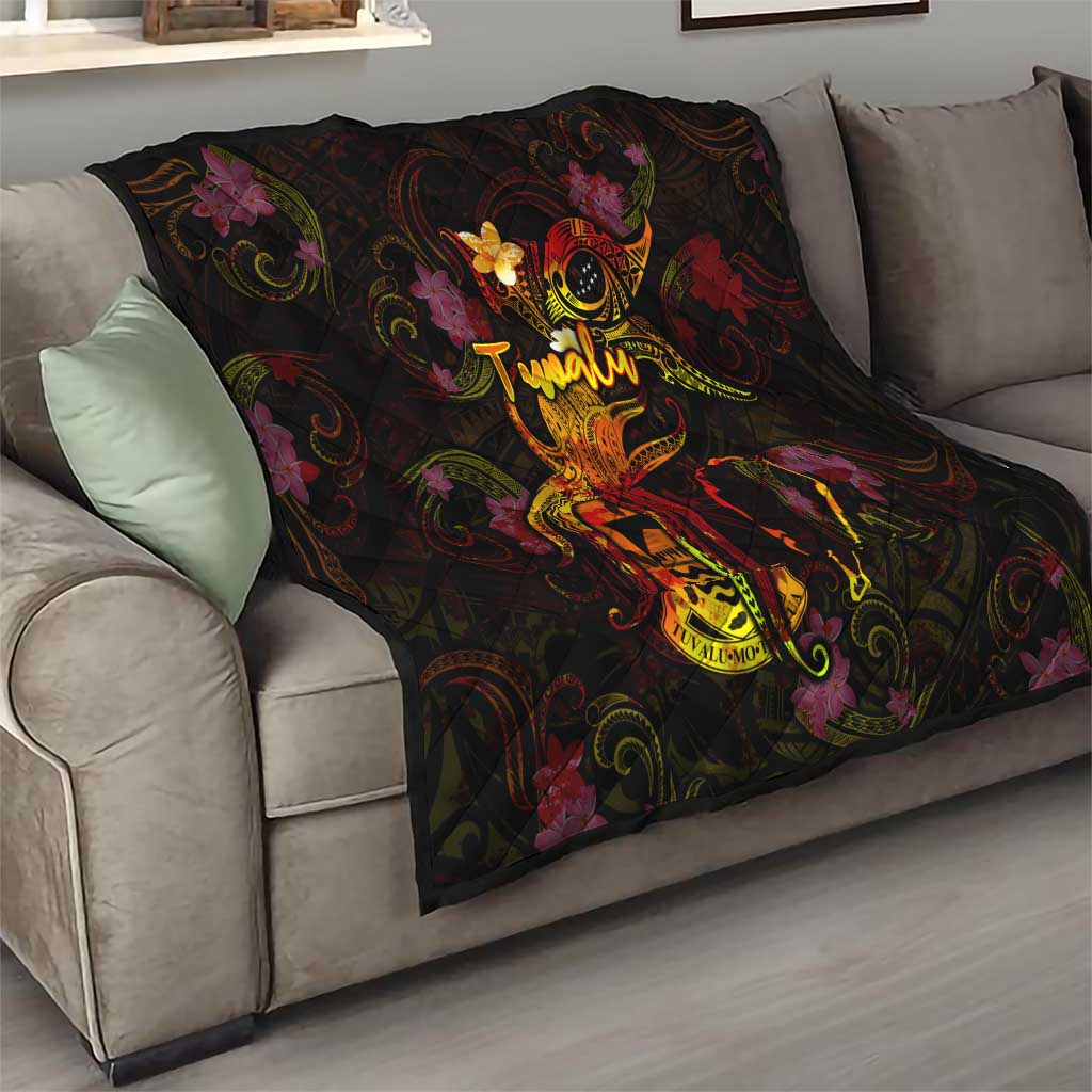 Tuvalu Quilt Octopus Plumeria Polynesian Tattoo