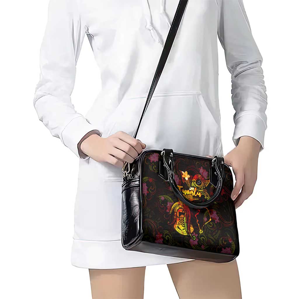 Tuvalu Shoulder Handbag Octopus Plumeria Polynesian Tattoo