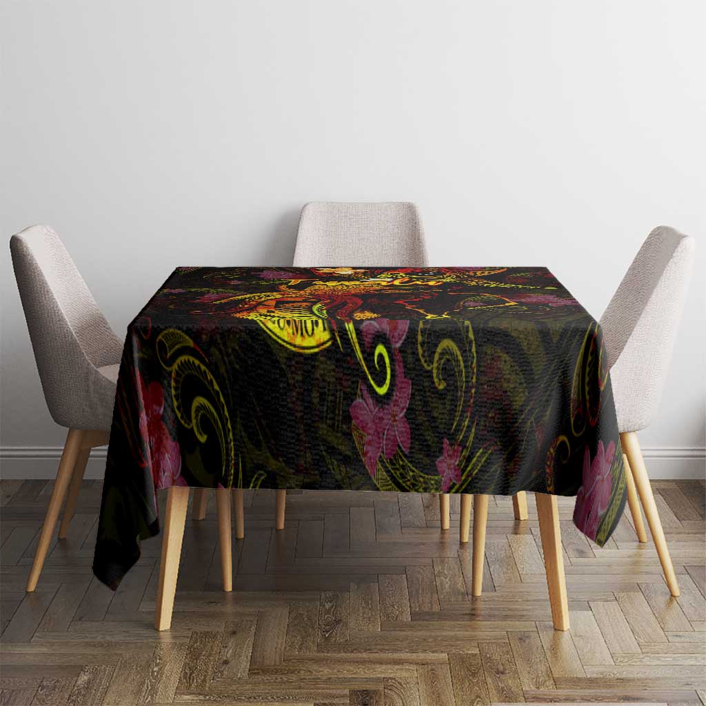 Tuvalu Tablecloth Octopus Plumeria Polynesian Tattoo