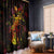 Tuvalu Window Curtain Octopus Plumeria Polynesian Tattoo