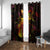 Tuvalu Window Curtain Octopus Plumeria Polynesian Tattoo