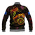 Northern Mariana Islands Baseball Jacket Octopus Plumeria Polynesian Tattoo