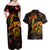 Northern Mariana Islands Couples Matching Off Shoulder Maxi Dress and Hawaiian Shirt Octopus Plumeria Polynesian Tattoo