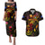 Northern Mariana Islands Couples Matching Puletasi and Hawaiian Shirt Octopus Plumeria Polynesian Tattoo