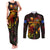 Northern Mariana Islands Couples Matching Tank Maxi Dress and Long Sleeve Button Shirt Octopus Plumeria Polynesian Tattoo
