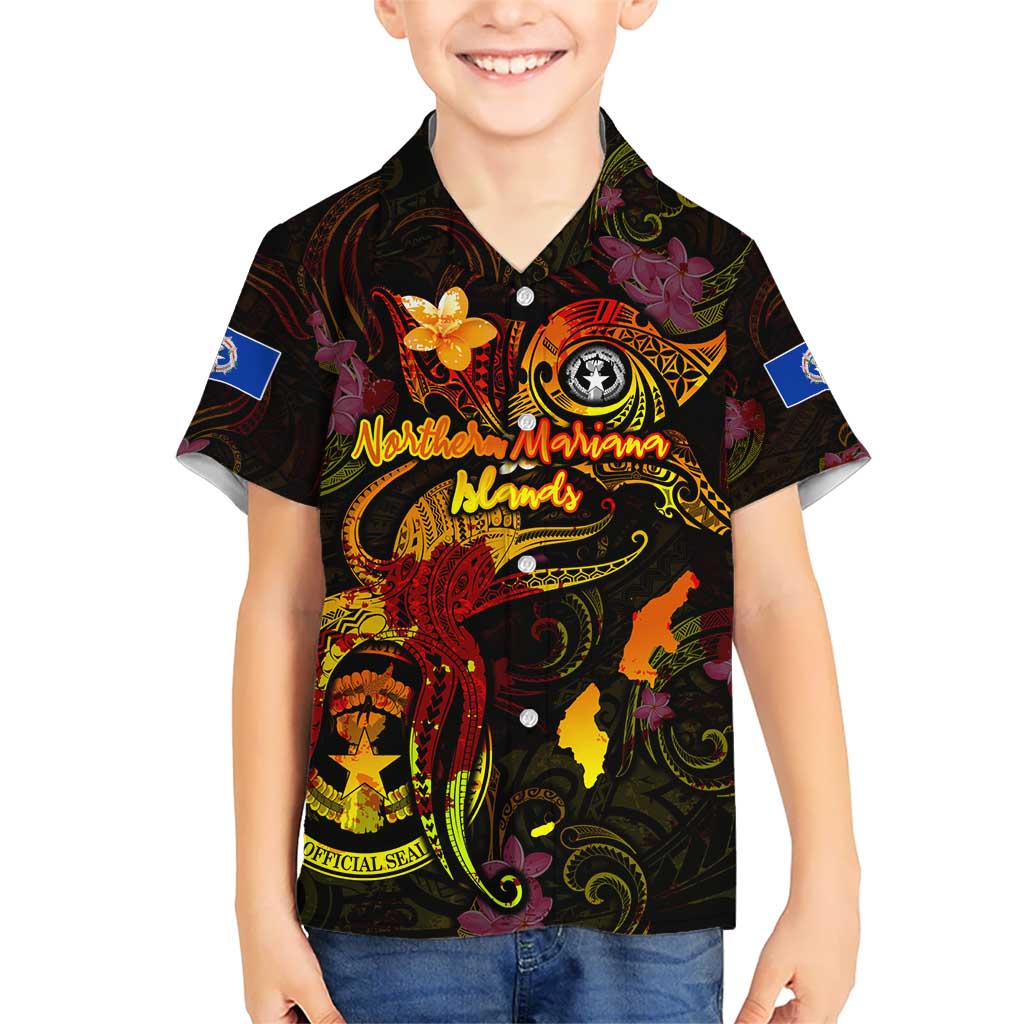 Northern Mariana Islands Hawaiian Shirt Octopus Plumeria Polynesian Tattoo