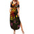 Northern Mariana Islands Summer Maxi Dress Octopus Plumeria Polynesian Tattoo