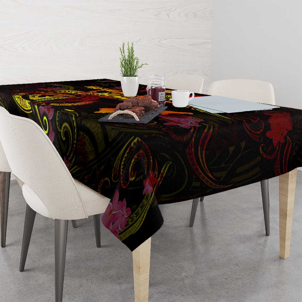 Northern Mariana Islands Tablecloth Octopus Plumeria Polynesian Tattoo