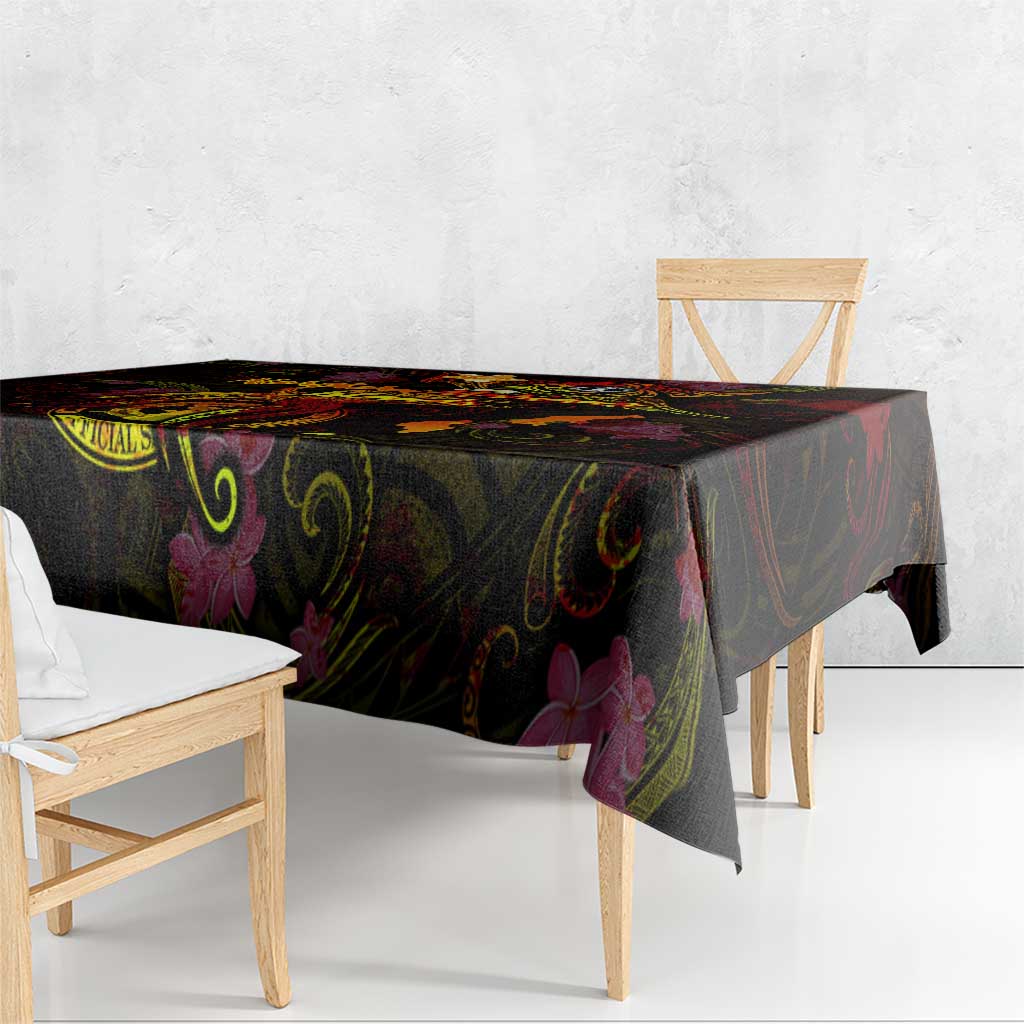 Northern Mariana Islands Tablecloth Octopus Plumeria Polynesian Tattoo