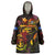 Northern Mariana Islands Wearable Blanket Hoodie Octopus Plumeria Polynesian Tattoo