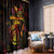 Northern Mariana Islands Window Curtain Octopus Plumeria Polynesian Tattoo