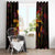 Northern Mariana Islands Window Curtain Octopus Plumeria Polynesian Tattoo