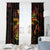 Northern Mariana Islands Window Curtain Octopus Plumeria Polynesian Tattoo