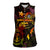 Northern Mariana Islands Women Sleeveless Polo Shirt Octopus Plumeria Polynesian Tattoo