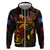 Northern Mariana Islands Zip Hoodie Octopus Plumeria Polynesian Tattoo