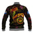Marshall Islands Baseball Jacket Octopus Plumeria Polynesian Tattoo