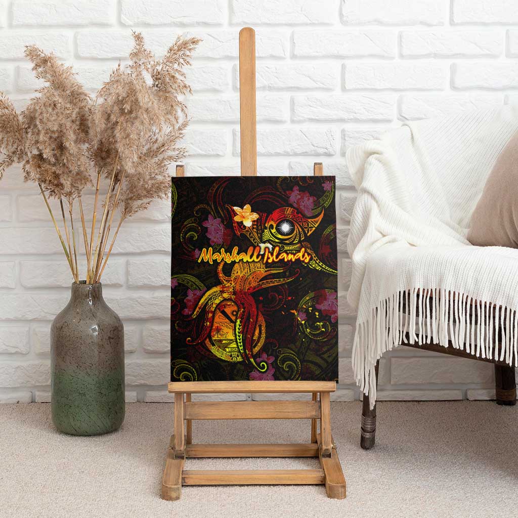 Marshall Islands Canvas Wall Art Octopus Plumeria Polynesian Tattoo DT02 - Polynesian Pride
