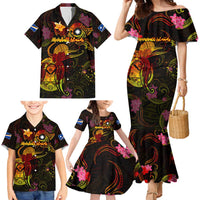 Marshall Islands Family Matching Mermaid Dress and Hawaiian Shirt Octopus Plumeria Polynesian Tattoo DT02 - Polynesian Pride
