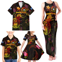 Marshall Islands Family Matching Tank Maxi Dress and Hawaiian Shirt Octopus Plumeria Polynesian Tattoo DT02 - Polynesian Pride