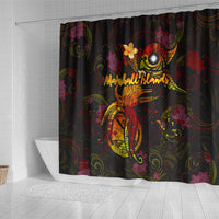 Marshall Islands Shower Curtain Octopus Plumeria Polynesian Tattoo DT02 - Polynesian Pride
