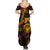 Marshall Islands Summer Maxi Dress Octopus Plumeria Polynesian Tattoo