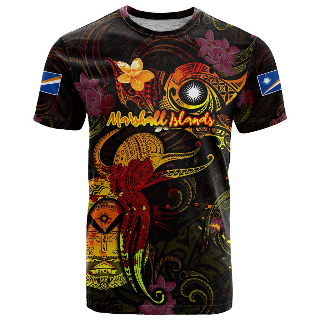Marshall Islands T Shirt Octopus Plumeria Polynesian Tattoo