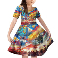 Custom The Philippines 126th Independence Anniversary Family Matching Mermaid Dress and Hawaiian Shirt Art Style DT02 Daughter's Dress Art - Polynesian Pride