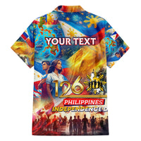 Custom The Philippines 126th Independence Anniversary Family Matching Tank Maxi Dress and Hawaiian Shirt Art Style