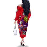 Personalized Philippines 12 June Independence Day Family Matching Off The Shoulder Long Sleeve Dress and Hawaiian Shirt Polynesian Turtle Plumeria DT02 - Polynesian Pride