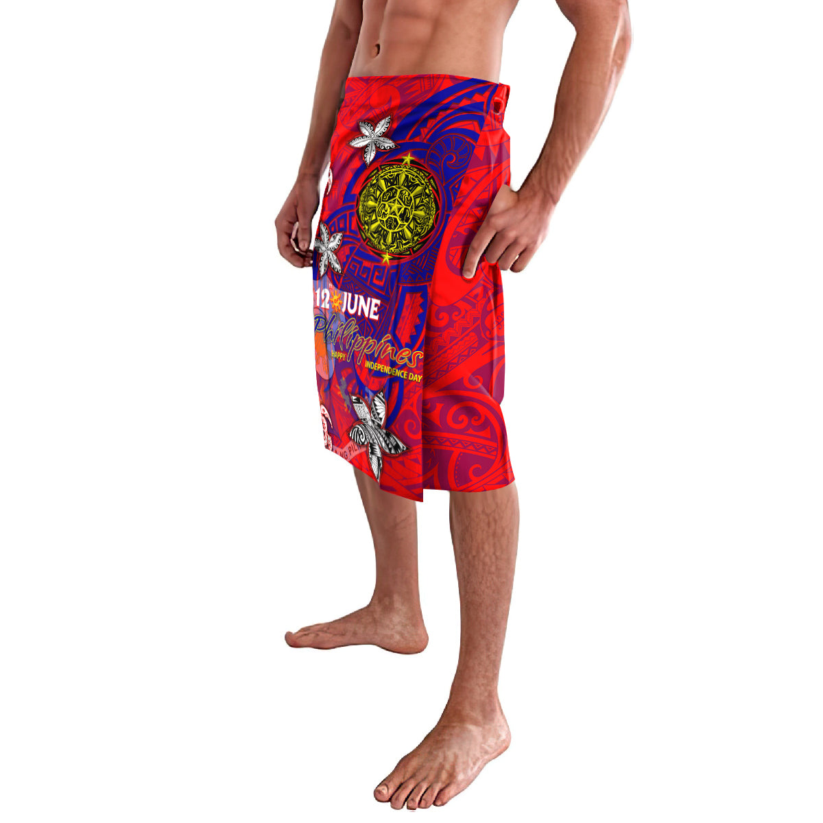 Personalized Philippines 12 June Independence Day Lavalava Polynesian Turtle Plumeria