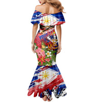 Personalized Philippines Independence Day Family Matching Mermaid Dress and Hawaiian Shirt Polynesia Filipinas Eagle Hibiscus