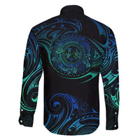 Sea Animal Polynesia Family Matching Long Sleeve Bodycon Dress and Hawaiian Shirt Polynesian Pattern DT02 - Polynesian Pride