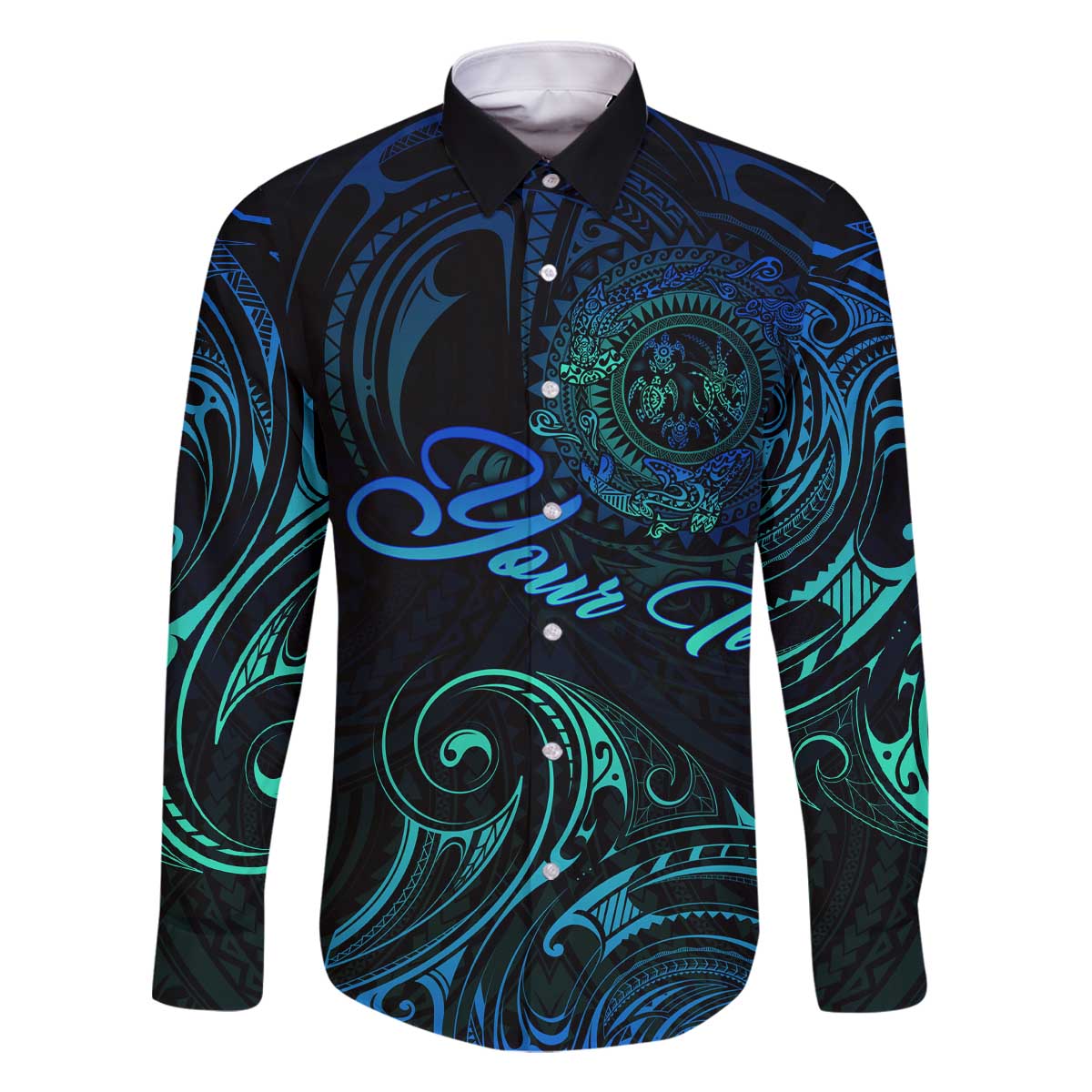 Sea Animal Polynesia Family Matching Off The Shoulder Long Sleeve Dress and Hawaiian Shirt Polynesian Pattern