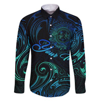 Sea Animal Polynesia Family Matching Off The Shoulder Long Sleeve Dress and Hawaiian Shirt Polynesian Pattern