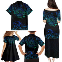 Sea Animal Polynesia Family Matching Puletasi and Hawaiian Shirt Polynesian Pattern