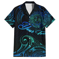 Sea Animal Polynesia Family Matching Summer Maxi Dress and Hawaiian Shirt Polynesian Pattern DT02 Dad's Shirt - Short Sleeve Black - Polynesian Pride